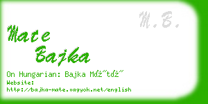 mate bajka business card